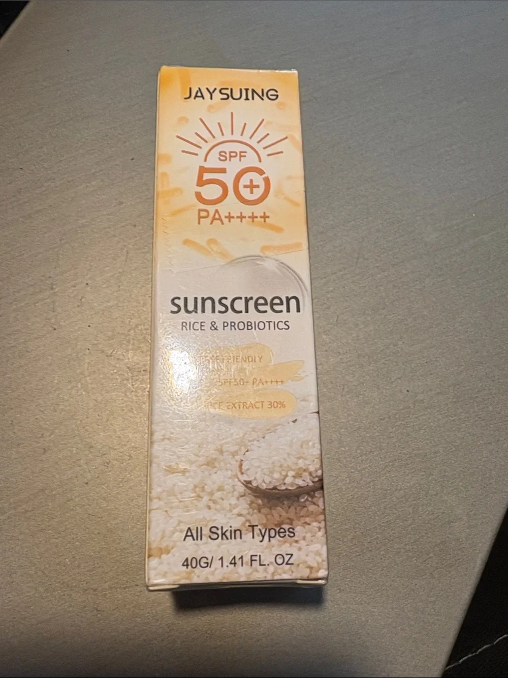 Jaysuing SPF 50+ PA++++ Rice & Probiotics Sunscreen - White/Yellow